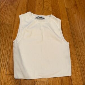 White Zara Top S